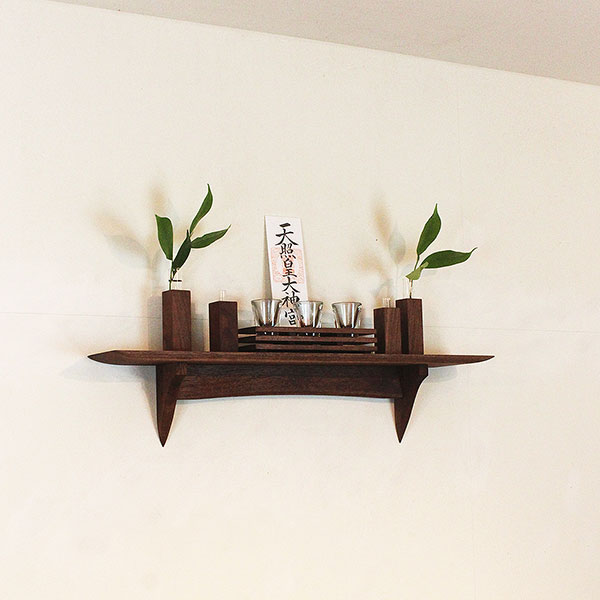 モダン神棚モダン神具セット たなプラス120そなえウォールナットモデル