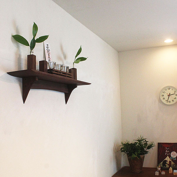 モダン神棚神具セット　150そなえウォールナット