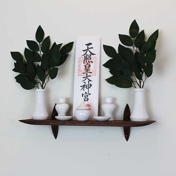 壁掛け棚40ホワイト神具セット　