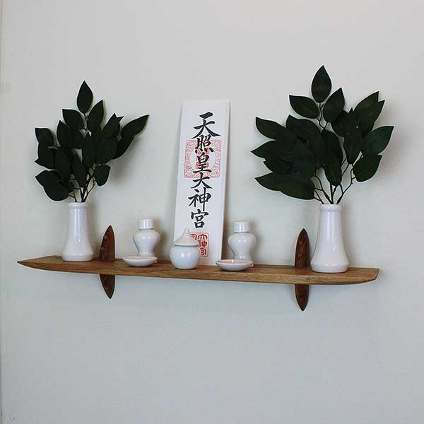 壁掛け棚56クルミ神具セット